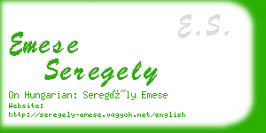 emese seregely business card